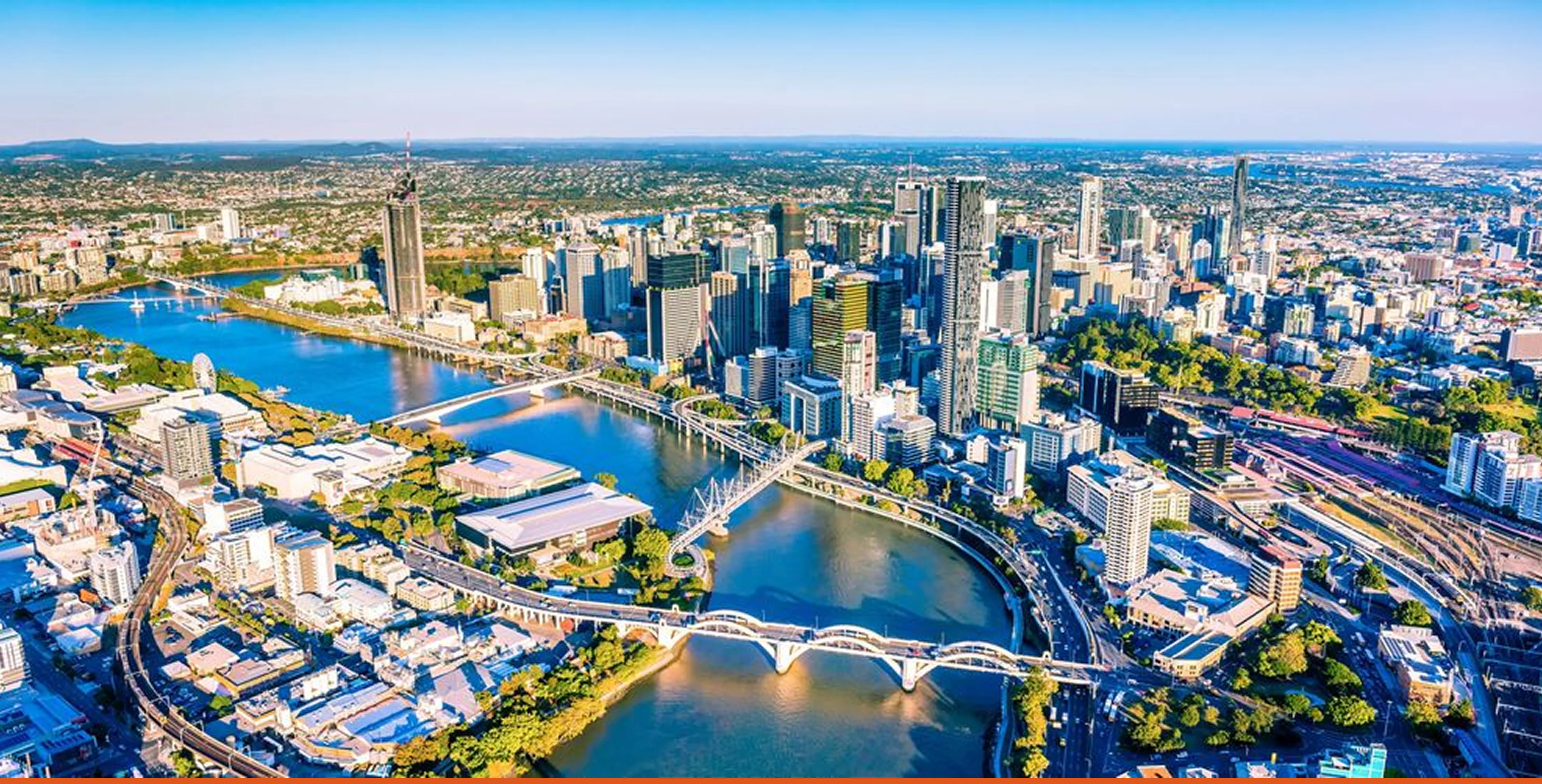 Freight Forwarding Brisbane hero — Brisbane city skyline at night